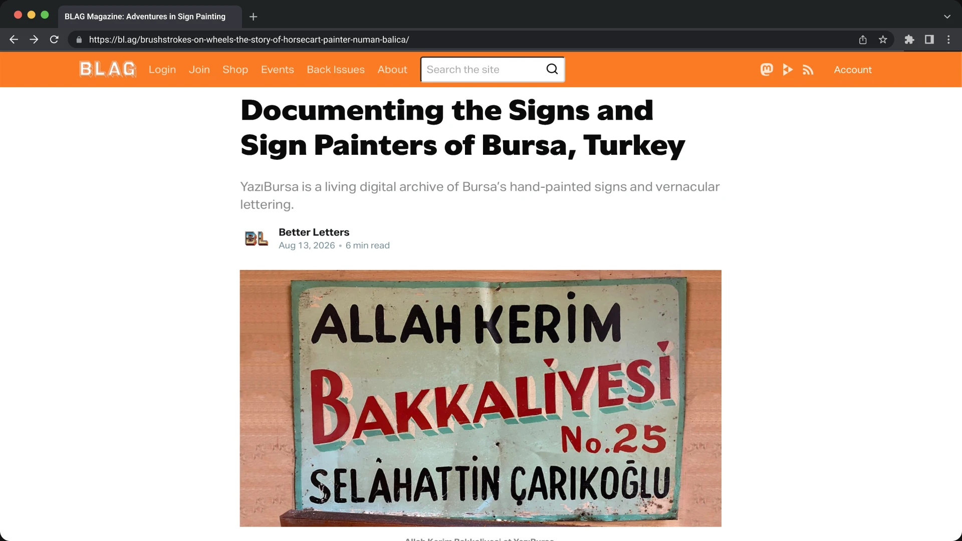 YazıBursa was featured in BLAG magazine