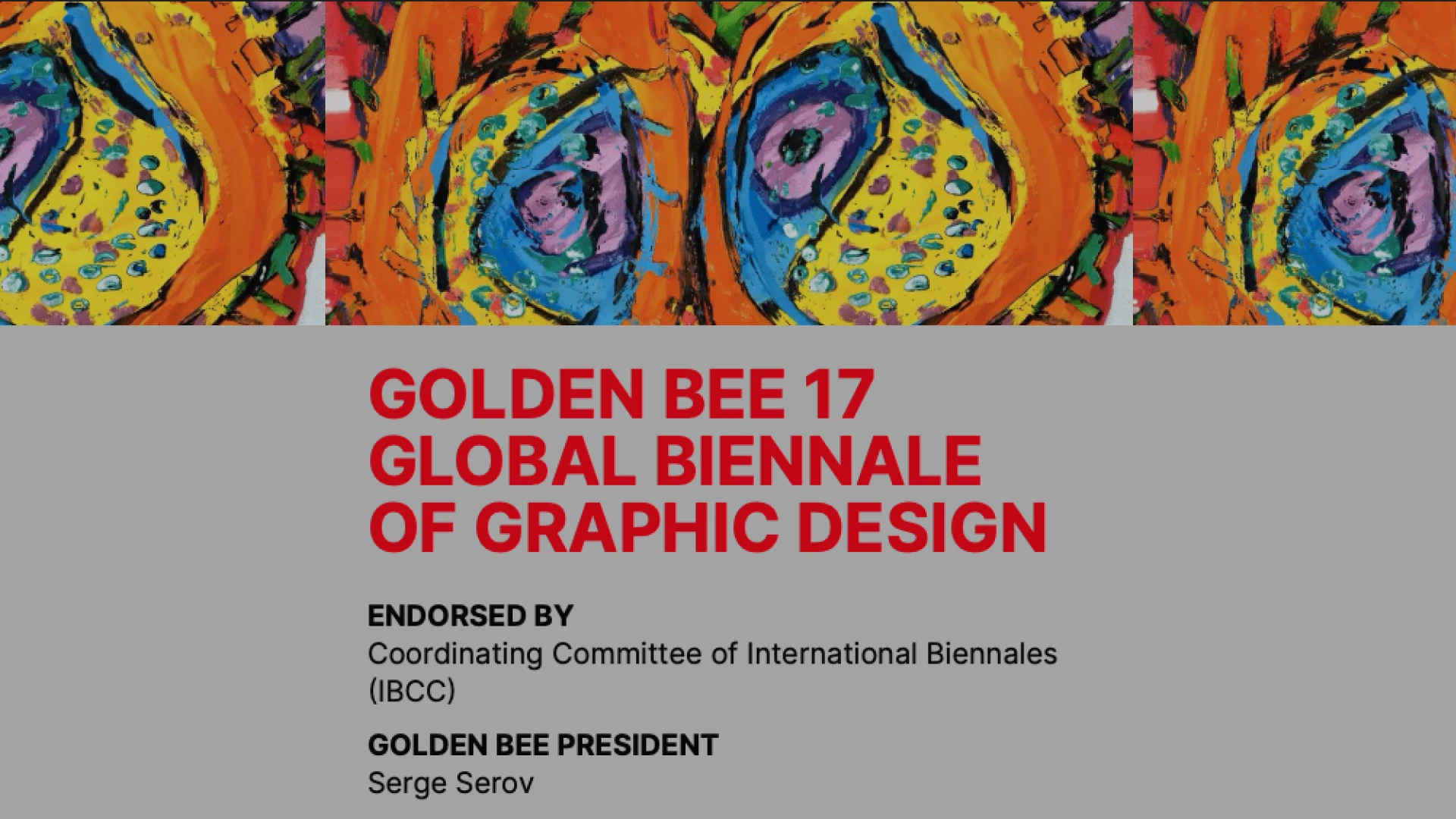 My posters in the Golden Bee 17 Global Biennale of Graphic Design